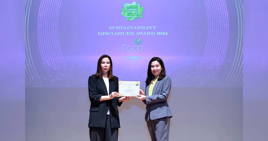 EGCO wins the 2024 Sustainability Disclosure award for 6 years in a row.